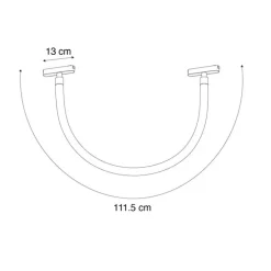 Moderne weiße Hängelampe für 1-phasiges Schienensystem 8W 3000K - Magnetic Tautau