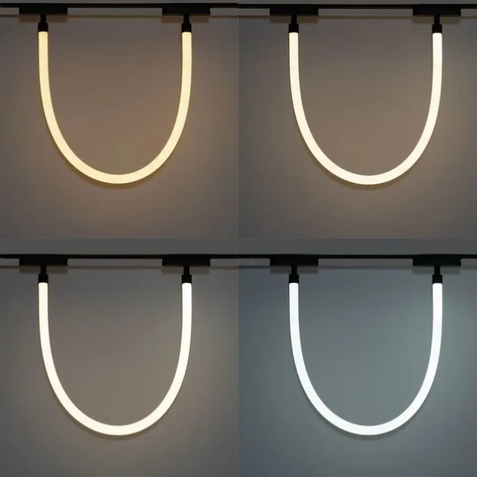 Moderne weiße Hängelampe für 1-phasiges Schienensystem 8W 3000K - Magnetic Tautau