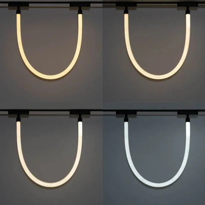 Moderne weiße Hängelampe für 1-phasiges Schienensystem 8W 3000K - Magnetic Tautau