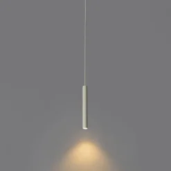 Moderne weiße Hängelampe für 1-phasiges Schienensystem - Slimline Keno