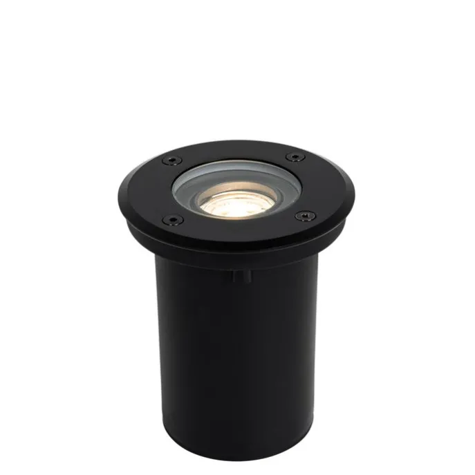 Moderner Außen-Bodenstrahler schwarz 35 mm verstellbar IP65 - Delux