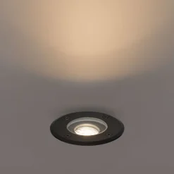 Moderner Außen-Bodenstrahler schwarz 35 mm verstellbar IP65 - Delux