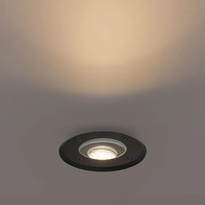 Moderner Außen-Bodenstrahler schwarz 35 mm verstellbar IP65 - Delux