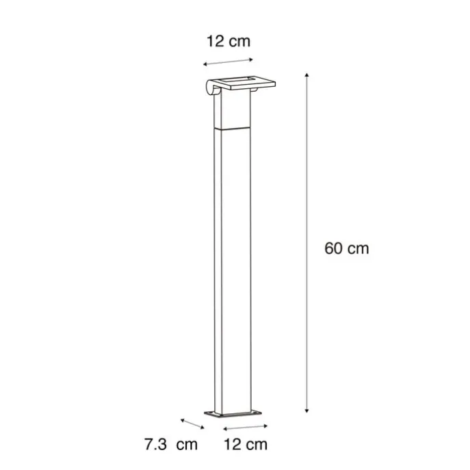 Moderner Außenmast grau inkl. LED IP54 - Zane