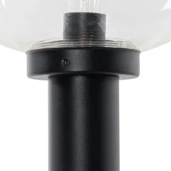 Moderner Außenpfosten schwarz 50 cm - Elly