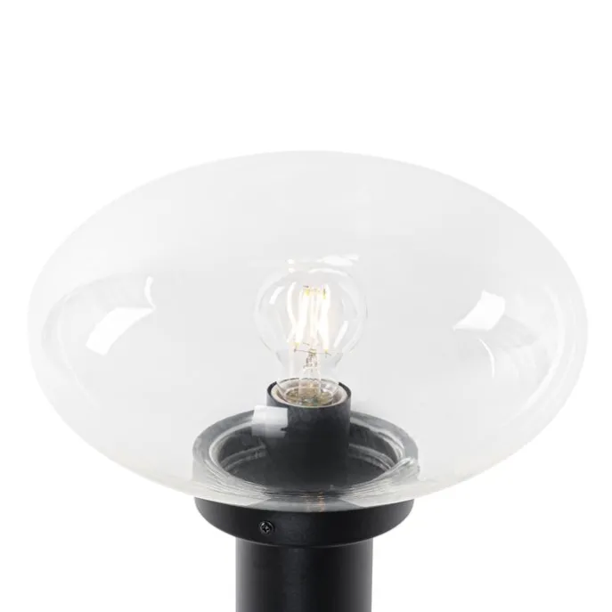 Moderner Außenpfosten schwarz 50 cm - Elly