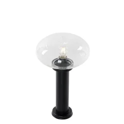 Moderner Außenpfosten schwarz 50 cm - Elly