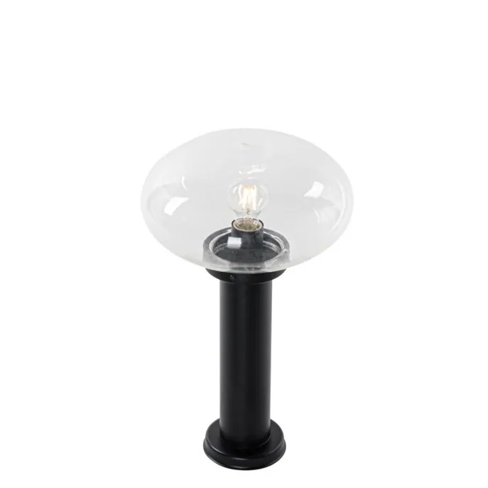 Moderner Außenpfosten schwarz 50 cm - Elly