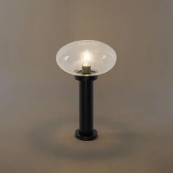 Moderner Außenpfosten schwarz 50 cm - Elly