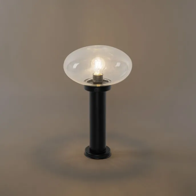 Moderner Außenpfosten schwarz 50 cm - Elly