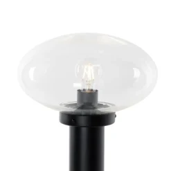 Moderner Außenpfosten schwarz 100 cm - Elly