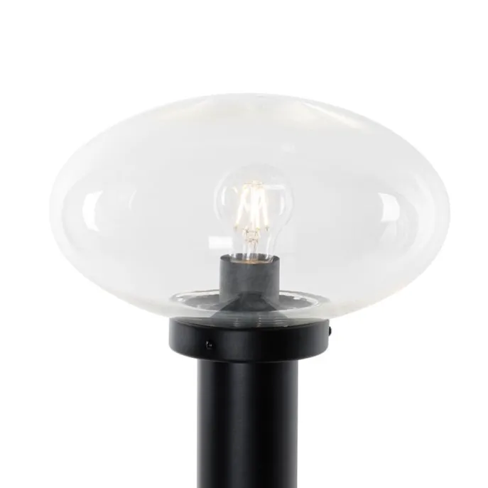 Moderner Außenpfosten schwarz 100 cm - Elly