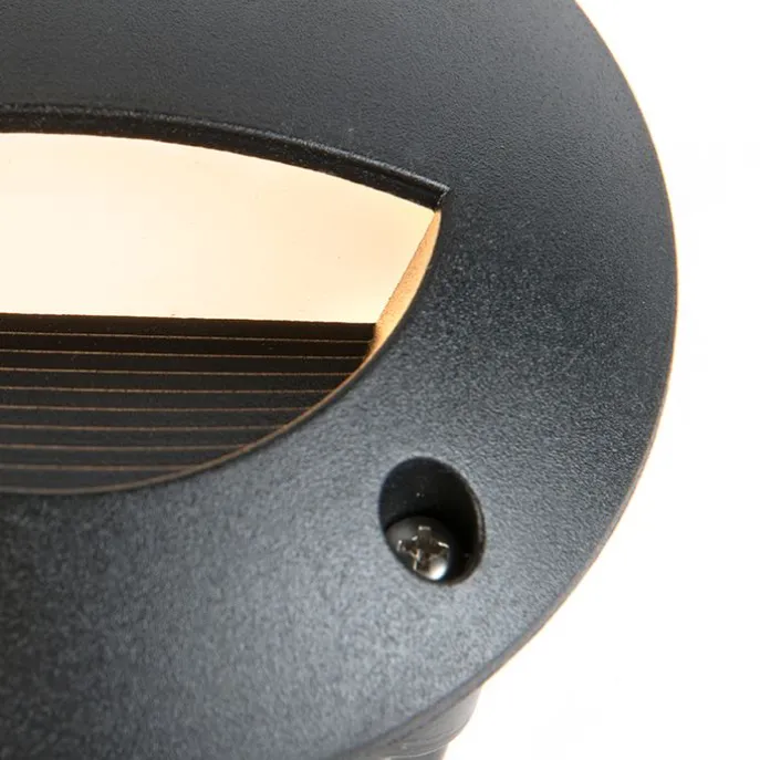 Moderner Außenwandspot schwarz inkl. LED IP65 - Leti