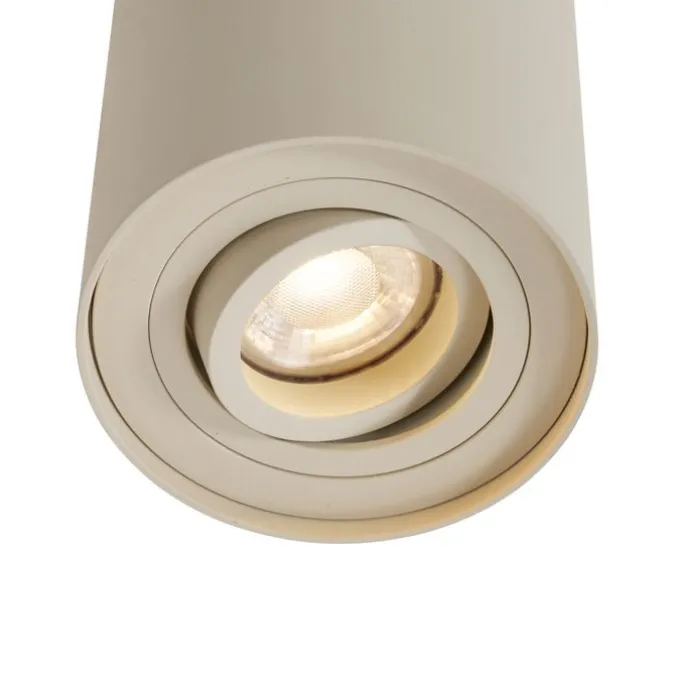 Moderner Aufbaustrahler Beige GU10 50mm Drehbar und Kippbar - Rondoo Up