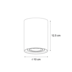 Moderner Aufbaustrahler Beige GU10 50mm Drehbar und Kippbar - Rondoo Up