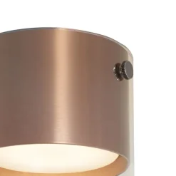 Moderner Aufbaustrahler Dunkelbronze mit Glas - Drain