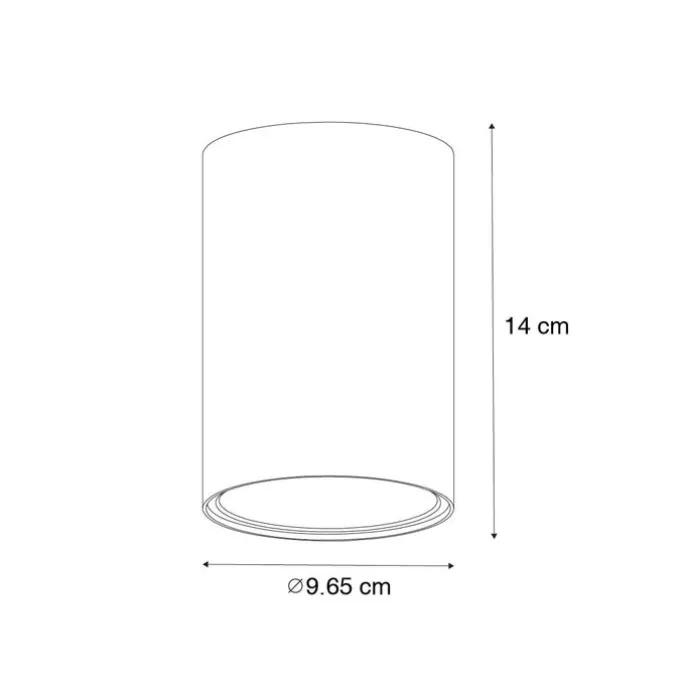 Moderner Aufbaustrahler Dunkelbronze GU10 50mm - Deep