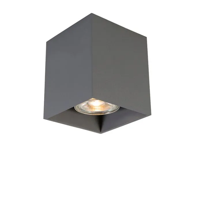 Moderner Aufbaustrahler Dunkelgrau GU10 50mm - Qubo