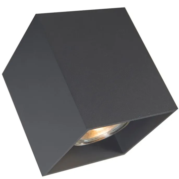 Moderner Aufbaustrahler Dunkelgrau GU10 50mm - Qubo