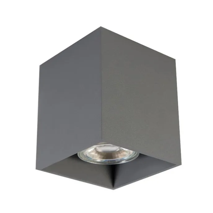 Moderner Aufbaustrahler Dunkelgrau GU10 50mm - Qubo
