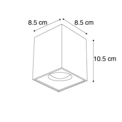 Moderner Aufbaustrahler mit Gold - Quba delux