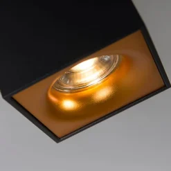 Moderner Aufbaustrahler mit Gold - Quba delux