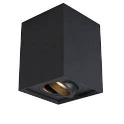 Moderner Aufbaustrahler Schwarz Dreh- und Kippbar - Quadro 1 Up