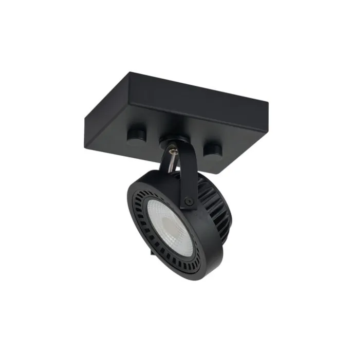 Moderner Aufbaustrahler schwarz inkl. dimmbarer LED - Apollo