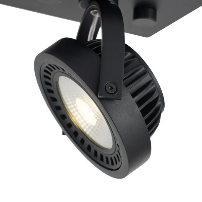 Moderner Aufbaustrahler schwarz inkl. dimmbarer LED - Apollo