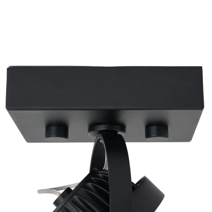 Moderner Aufbaustrahler schwarz inkl. dimmbarer LED - Apollo