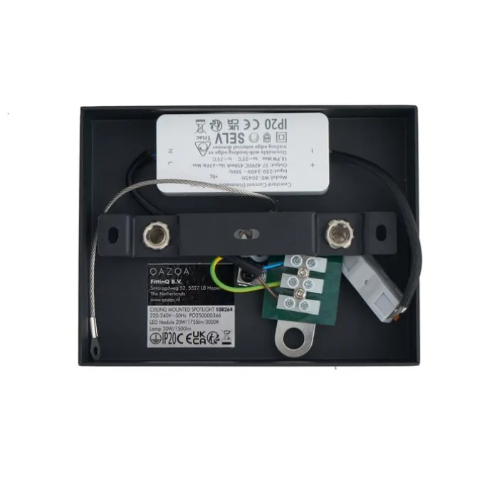 Moderner Aufbaustrahler schwarz inkl. dimmbarer LED - Apollo