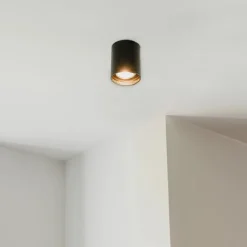 Moderner Aufbaustrahler schwarz GU10 50mm - Tubo