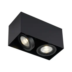 Moderner Aufbaustrahler schwarz inkl. dimmbarer LED 2-flammig - Dionysos