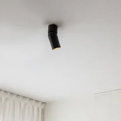 Moderner Aufbaustrahler schwarz GU10 50mm - Falo