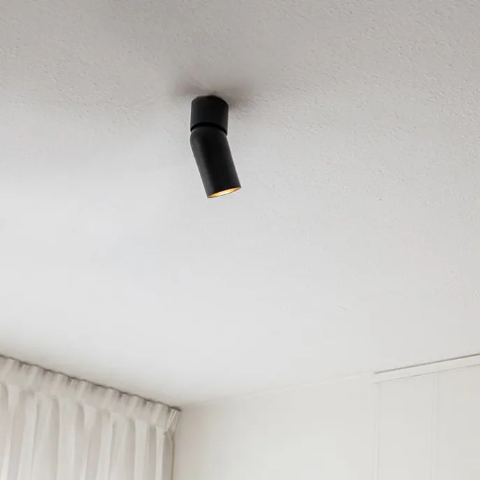 Moderner Aufbaustrahler schwarz GU10 50mm - Falo