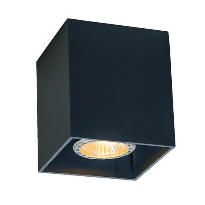 Moderner Aufbaustrahler Schwarz GU10 50mm - Qubo