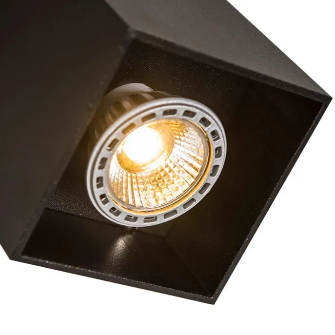 Moderner Aufbaustrahler Schwarz GU10 50mm - Qubo