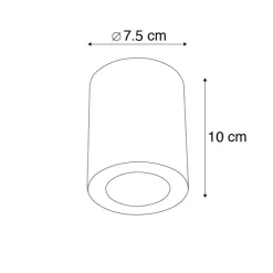 Moderner Aufbaustrahler Weiß 7,5cm GU10 50mm - Tuba