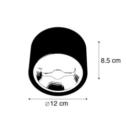 Moderner Aufbaustrahler weiß GU10 111mm - Expert