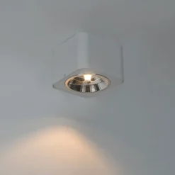 Moderner Aufbaustrahler weiß quadratisch GU10 111mm - Boxer