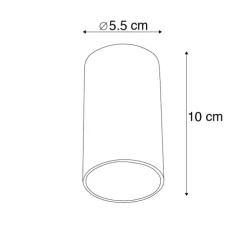 Moderner Aufbaustrahler weiß 5,5 cm GU10 50 mm - Tuba