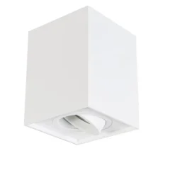 Moderner Aufbaustrahler weiß verstellbar - Quadro 1 Up