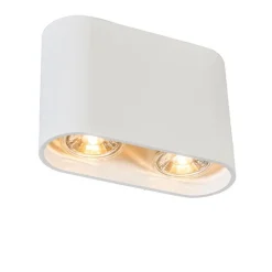 Moderner Aufbaustrahler weiß 2-flammig GU10 50mm - Ronda