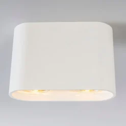 Moderner Aufbaustrahler weiß 2-flammig GU10 50mm - Ronda