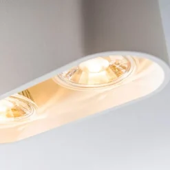 Moderner Aufbaustrahler weiß 2-flammig GU10 50mm - Ronda