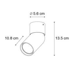 Moderner Aufbaustrahler weiß GU10 50mm - Falo