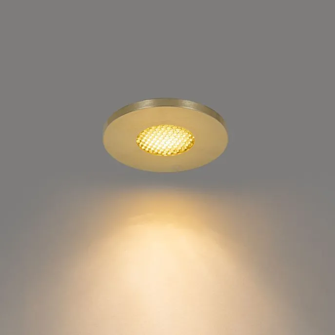 Moderner Badezimmer-Einbaustrahler Gold IP54 – Shed Honey