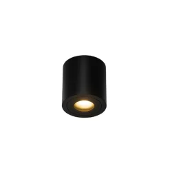 Moderner Badezimmerfleck schwarz rund IP44 - Capa