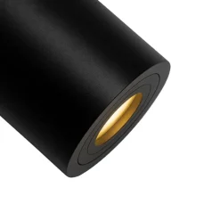 Moderner Badezimmerfleck schwarz rund IP44 - Capa