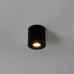 Moderner Badezimmerfleck schwarz rund IP44 - Capa